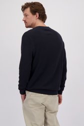 Le dos de Pull fin en maille bleu foncé de Camel active pour Hommes