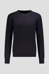Photo produit 1 de Pull fin noir à col rond de Dansaert Blue pour Hommes
