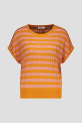 Pull fin rayé orange	 de Libelle pour Femmes