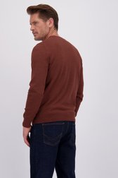 Le dos de Pull fin rouille à col rond de Dansaert Blue pour Hommes