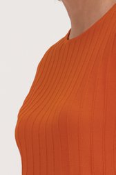 Pull fin sans manches orange de Claude Arielle pour Femmes