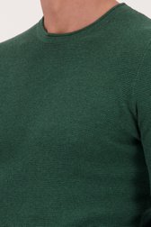 Pull fin texturé vert foncé de Casual Five pour Hommes