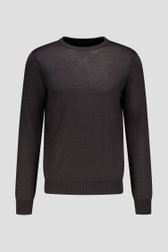 Photo produit 1 de Pull fin tricoté marron à col rond de Dansaert Black pour Hommes