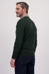 Le dos de Pull fin vert avec col en V de Dansaert Black pour Hommes