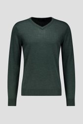 Photo produit 1 de Pull fin vert avec col en V de Dansaert Black pour Hommes