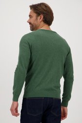 Pull fin vert avec col en V de Dansaert Blue pour Hommes