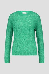 Pull fin vert avec motif ajouré	 de Libelle pour Femmes