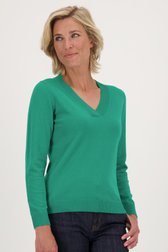 Pull fin vert de Claude Arielle pour Femmes