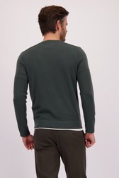 Le dos de Pull fin vert-gris  de Marc O'Polo pour Hommes