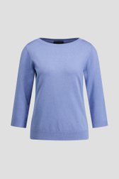 Photo produit 1 de Pull finement tricoté bleu clair de Claude Arielle pour Femmes