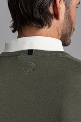 Photo supplémentaire 1 de Pull finement tricoté vert avec col en V de Dansaert Golf Club pour Hommes