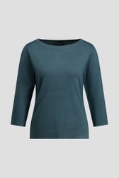 Photo produit 1 de Pull finement tricoté vert foncé de Claude Arielle pour Femmes
