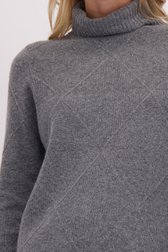 Détail de Pull gris à col roulé de Liberty Island pour Femmes