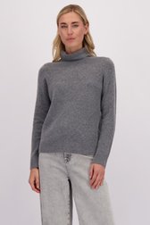 Le devant de Pull gris à col roulé de Liberty Island pour Femmes