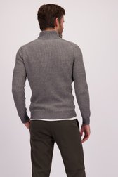 Le dos de Pull gris à col zippé de Marc O'Polo pour Hommes