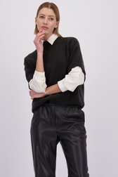 Le devant de Pull gris à manches courtes de D'Auvry pour Femmes