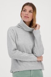 Pull gris clair à col roulé de Opus pour Femmes