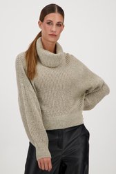 Pull gris clair à large col roulé  de JDY pour Femmes