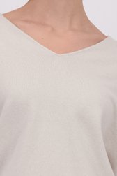 Détail de Pull gris clair à manches chauve-souris de D'Auvry pour Femmes