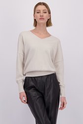 Le devant de Pull gris clair à manches chauve-souris de D'Auvry pour Femmes