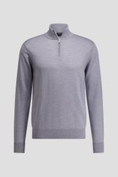 Photo produit 1 de Pull gris en laine à col zippé de Dansaert Black Premium pour Hommes