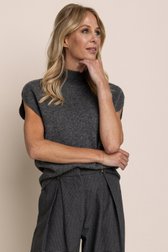 Le devant de Pull gris en laine sans manches de AC by Annelien Coorevits pour Femmes