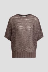 Photo produit 1 de Pull gris en maille ajourée de D'Auvry pour Femmes