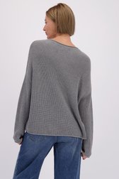 Le dos de Pull gris en maille de Marc O'Polo pour Femmes