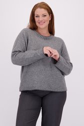 Le devant de Pull gris en maille de ONLY Carmakoma pour Femmes