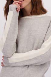 Détail de Pull gris et jaune avec laine de LŌVING pour Femmes