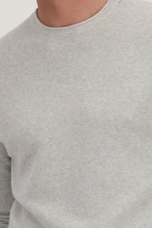 Pull gris finement texturé de Casual Five pour Hommes