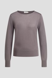 Photo produit 1 de Pull gris finement tricoté à col rond de D'Auvry Studio pour Femmes
