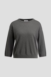 Photo produit 1 de Pull gris foncé en cachemire à manches 3/4 de D'Auvry Studio pour Femmes