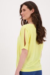 Pull jaune avec épaules découpées  de More & More pour Femmes