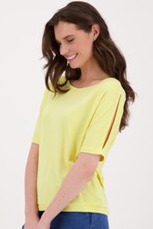 Pull jaune avec épaules découpées  de More & More pour Femmes