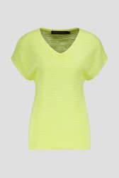 Pull jaune avec structure ondulée de Claude Arielle pour Femmes