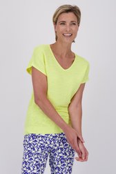 Pull jaune avec structure ondulée de Claude Arielle pour Femmes