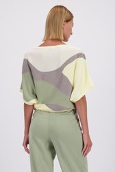 Le dos de Pull jaune clair avec paillettes  de D'Auvry pour Femmes