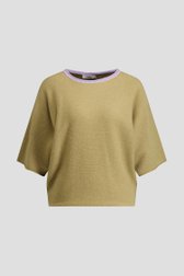 Photo produit 1 de Pull jaune ocre à manches 3/4 de Libelle pour Femmes