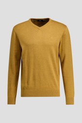 Photo produit 1 de Pull jaune ocre avec col en V de Dansaert Blue pour Hommes