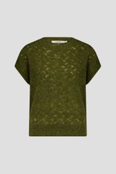 Pull kaki avec motif ajouré de Libelle pour Femmes