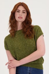 Pull kaki avec motif ajouré de Libelle pour Femmes