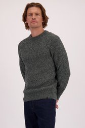 Vidéo de Pull bleu-vert mélangé avec col rond  de Ravøtt pour Hommes