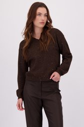 Vidéo de Pull brun à paillettes de Geisha pour Femmes