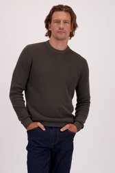 Vidéo de Pull vert foncé à col rond de Ravøtt pour Hommes