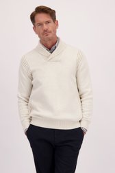 Vidéo de Pull écru à col châle en maille de Dansaert Blue pour Hommes
