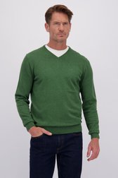 Vidéo de Pull fin vert à col en V de Dansaert Blue pour Hommes