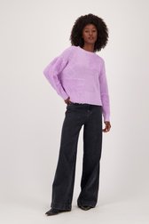 Pull lilas en mélange de points de Louise pour Femmes