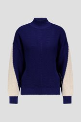 Photo produit 1 de Pull marine avec accent beige de AC by Annelien Coorevits pour Femmes