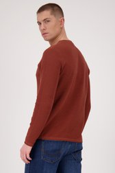 Pull marron à structure fine  de Casual Five pour Hommes